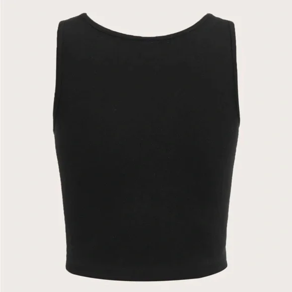 ❤️🔥5/$20ROMWE💫 SHEIN🌟Women’s Black Motorcycle Graphic Tank Top - Picture 4 of 11